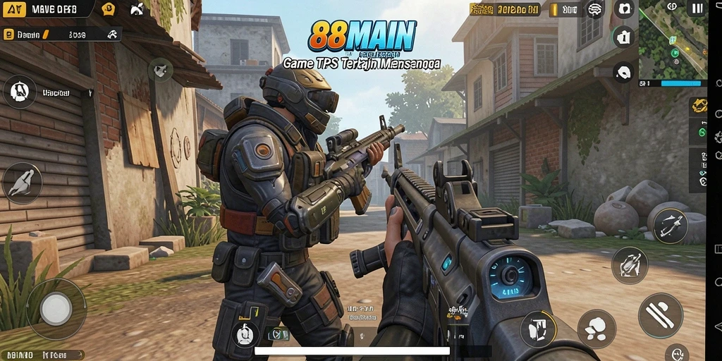 Screenshot gameplay menunjukkan aksi seru dalam game TPS.