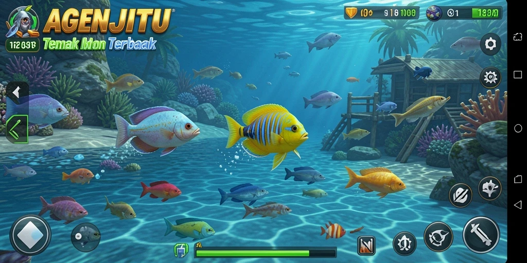 Gameplay seru menangkap ikan di AGENJITU.