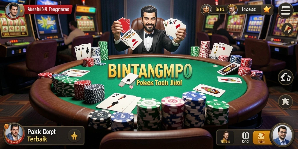Tampilan gameplay Poker yang seru di BINTANGMPO.