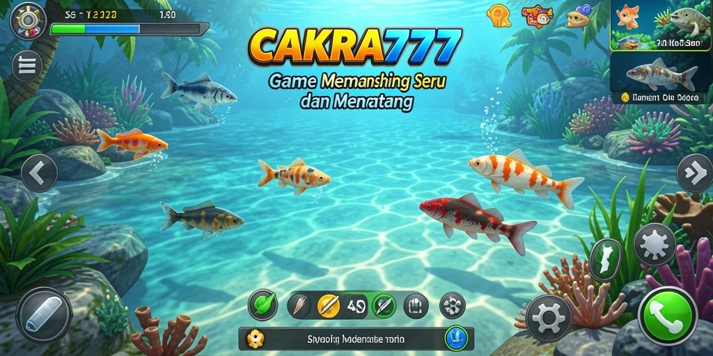 Tampilan gameplay CAKRA777 dengan aksi memancing yang mendebarkan.