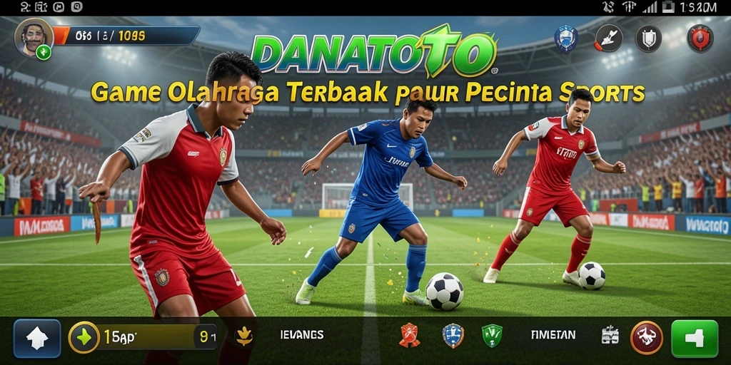 Screenshot utama DANATOTO menunjukkan gameplay olahraga yang mendebarkan.