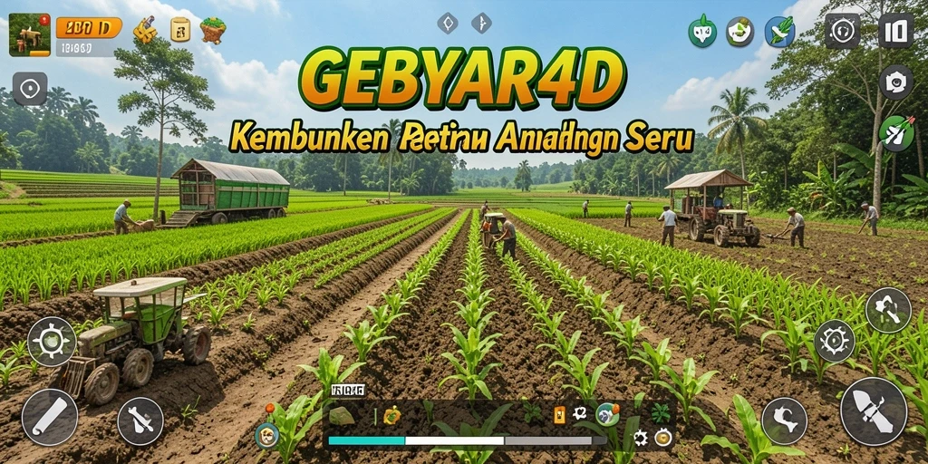 Tangkapan layar <strong>GEBYAR4D</strong> menampilkan gameplay pertanian yang menarik dan realistis.
