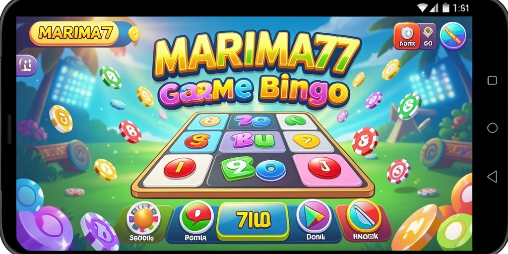 Tampilan menarik dari gameplay Bingo di MARIMA77.