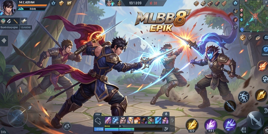 Tampilan aksi seru dalam gameplay MLBB8 yang mendebarkan.