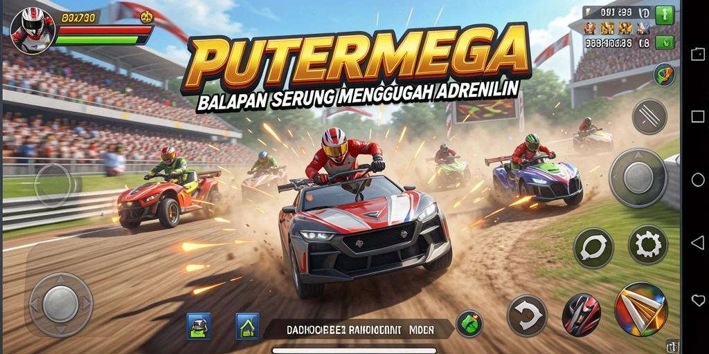 Tampilan seru dari balapan dalam PUTERMEGA