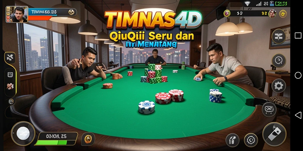 Tampilan seru gameplay QiuQiu TIMNAS4D dengan pemain aktif.