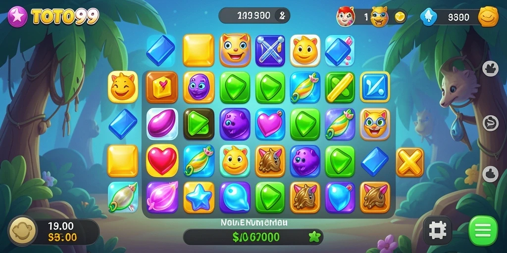 Gameplay TOTO99 dengan tantangan Match-3 yang menarik.