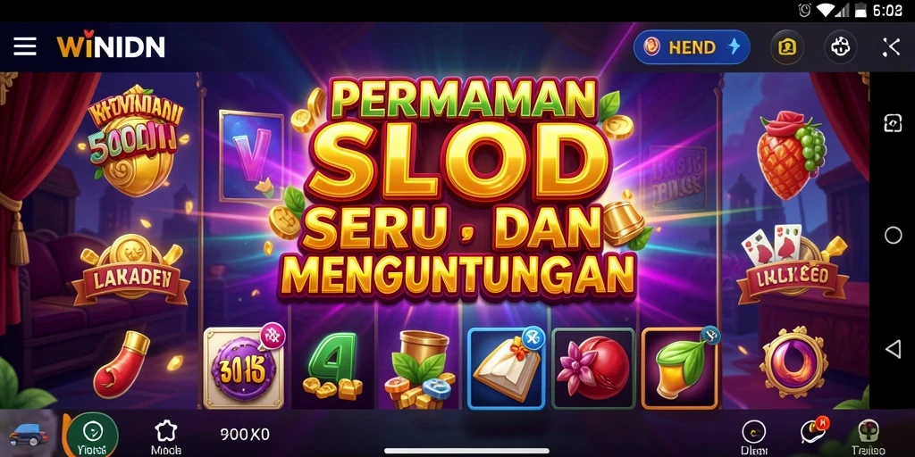 Tampilan gameplay WINIDN dengan desain slot yang menawan.
