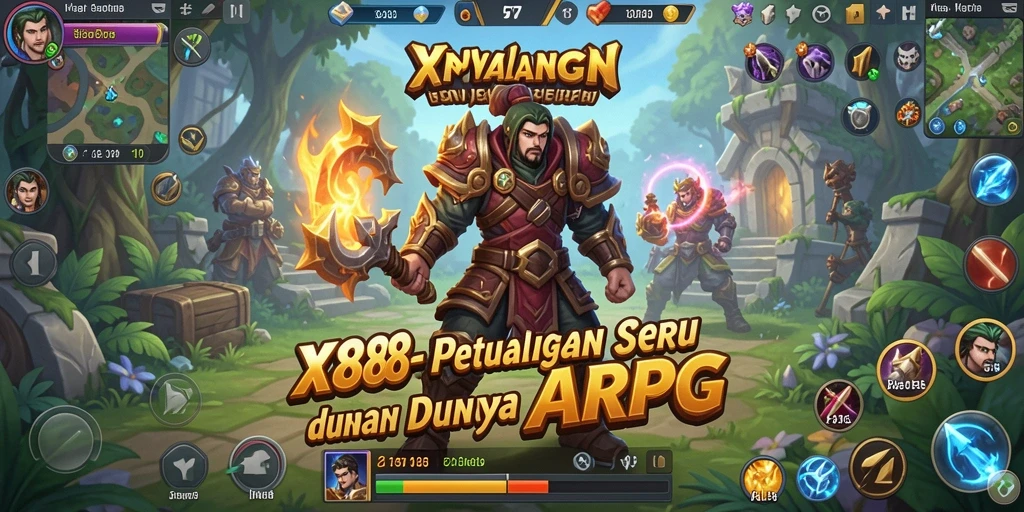 Tangkapan layar menampilkan aksi seru dalam petualangan ARPG.